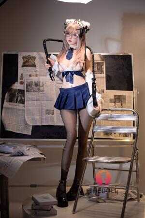 lovedoll-jasmine- 168cm-3.0head-movable-eye-blue-mini-skirt-Standing posture